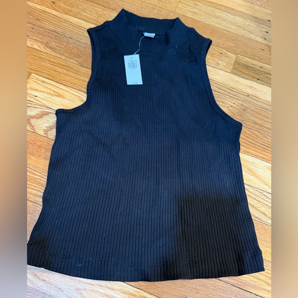 Old Navy Black Ribbed Tank Top